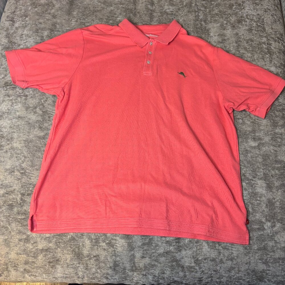 Tommy Bahama Islandzone Supima Polo Shirt Men's XXL Coral Color
